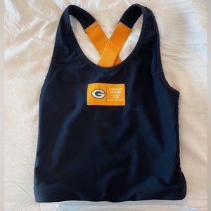 Green Bay Packer Black and Yellow Sports Bra